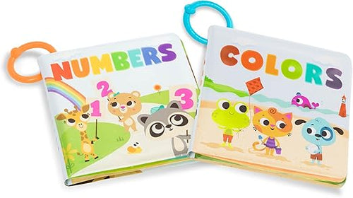 2 Pack Soft & Waterproof Books Learn Colors & Numbers Bath Toys for Babies, Toddlers 6 Months Tub Time Books Colors
