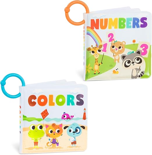 2 Pack Soft & Waterproof Books Learn Colors & Numbers Bath Toys for Babies, Toddlers 6 Months Tub Time Books Colors