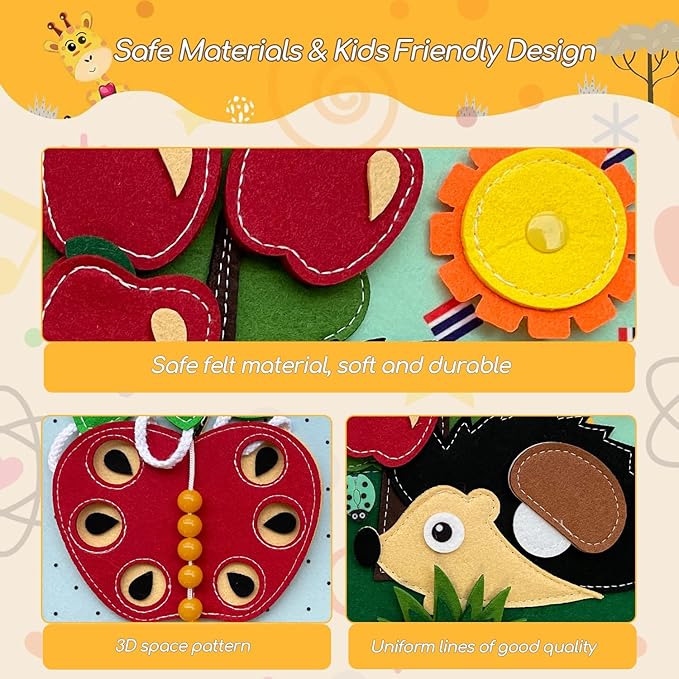 Toddler Busy Board Felt Quiet Book for Baby